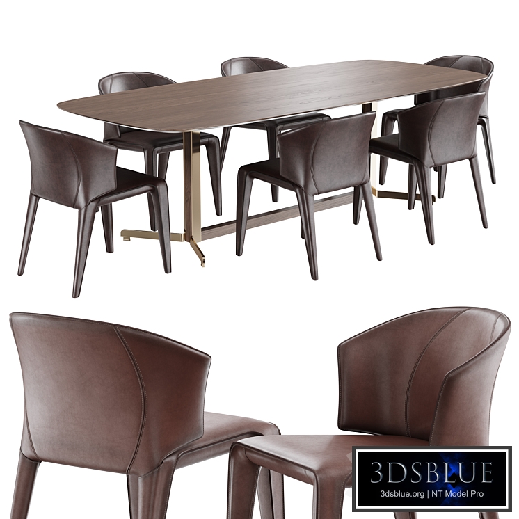 Dining set natuzzi atta chair C016 campus table T188