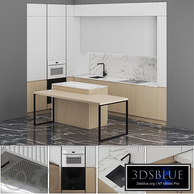 Corner Kitchen Rindr with Island