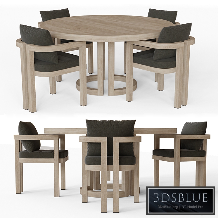 PORTOFINO TEAK ROUND DINING TABLE