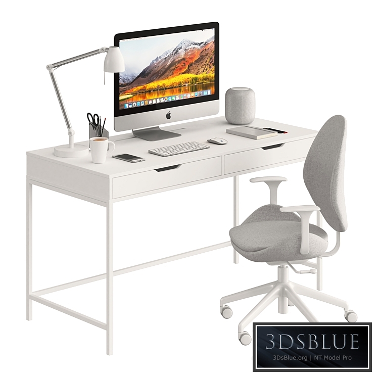 Ikea ALEX table and HATTEFJÄLL