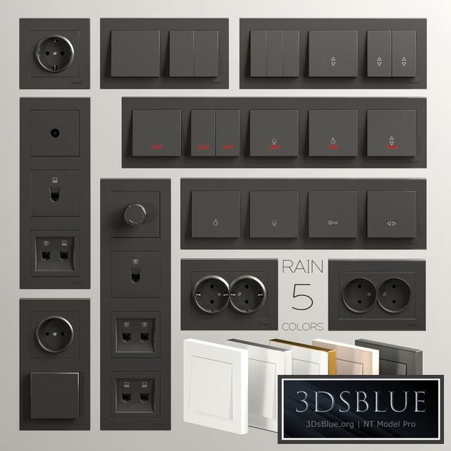 Sockets and switches Lezard Rain