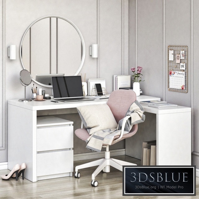 IKEA MALM corner workplace