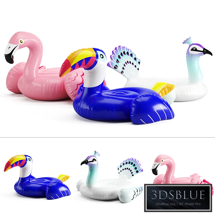 Inflatable swimming circles-birds