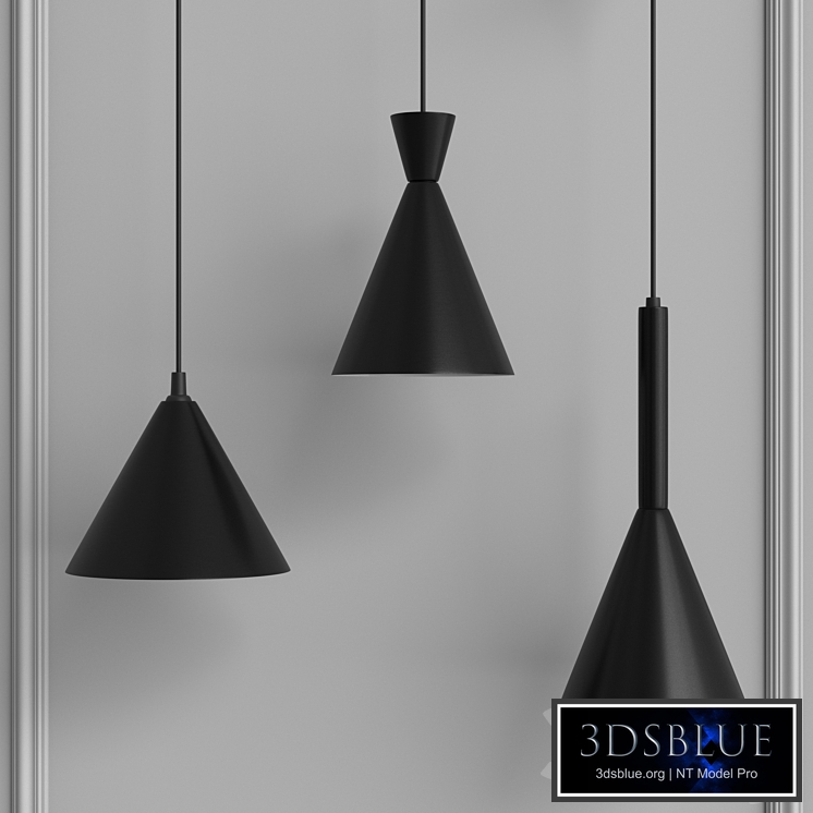 Set of pendant lamps of the Crown series by NB Light