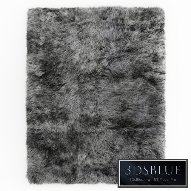 Shaggy Sheepskin Gray Rug