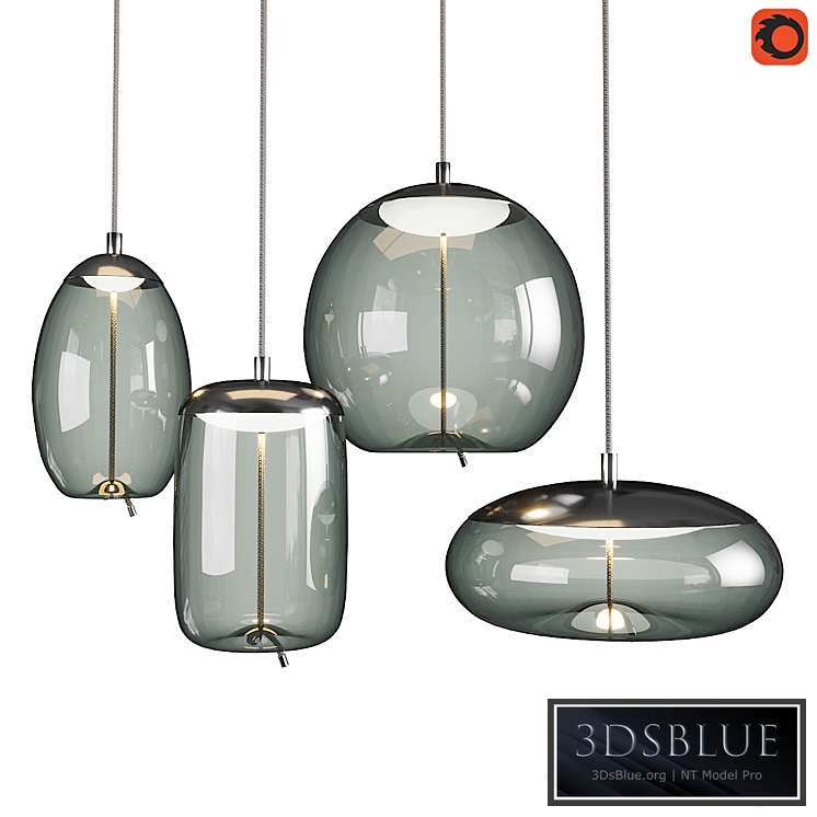 Set of pendant lights Knot Brokis_3