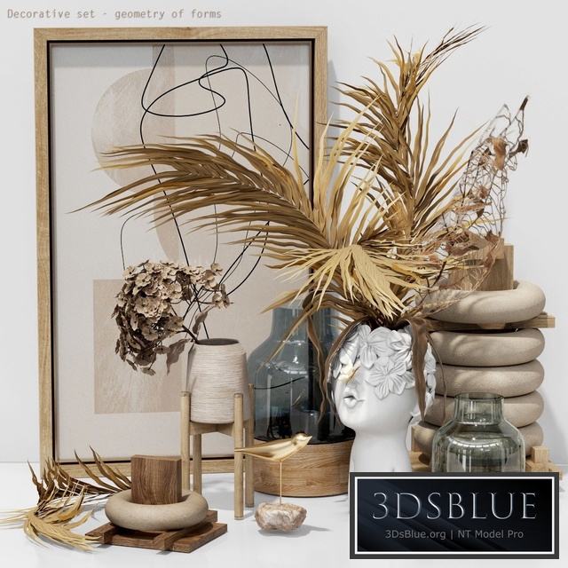 Decorative set - dried flower