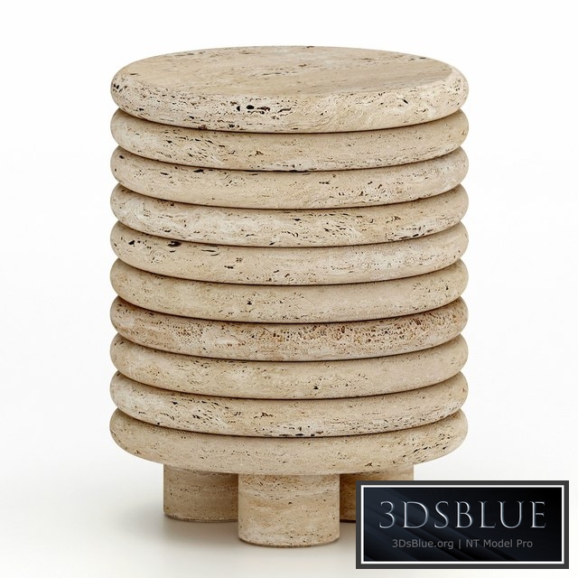 Scala Travertine Stool by Giobagnara