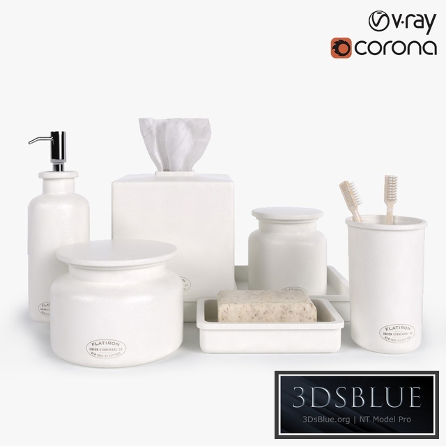 Restoration Hardware Flatiron Union Stoneware Bath Accessories