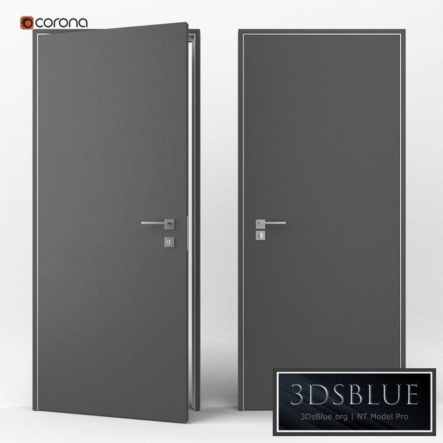 Flush-mounted interior door