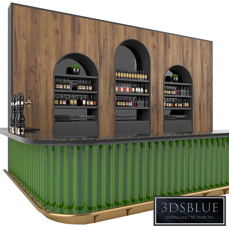 Restaurant Bar Set 01 with Emerald Ceramic 
