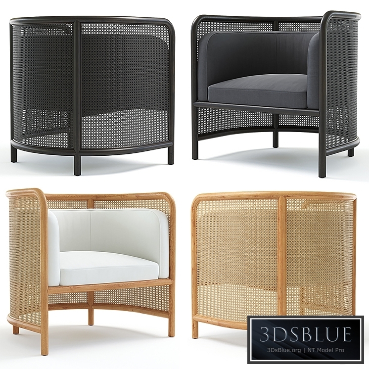 Crate & Barrel Fields Cane Back Accent chair