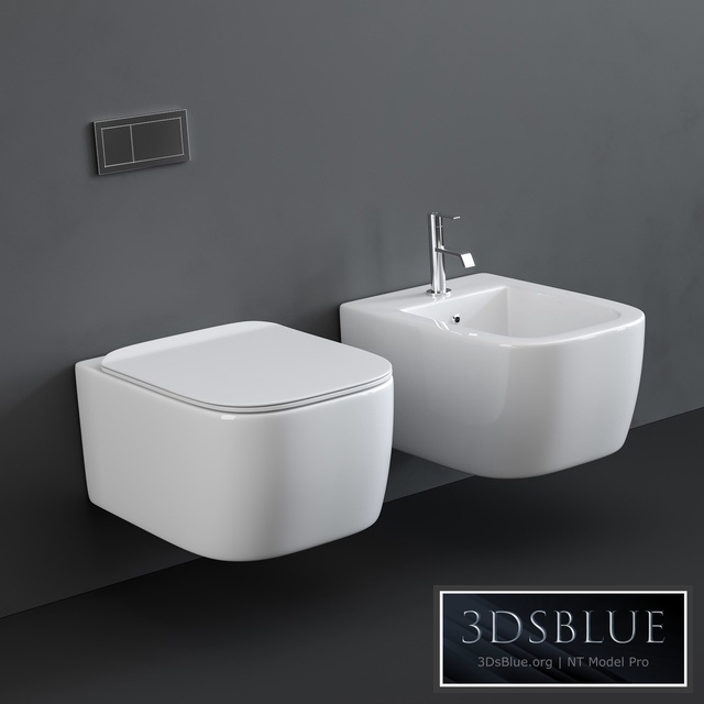 Antonio Lupi Komodo Wall Hung Toilet and Bidet
