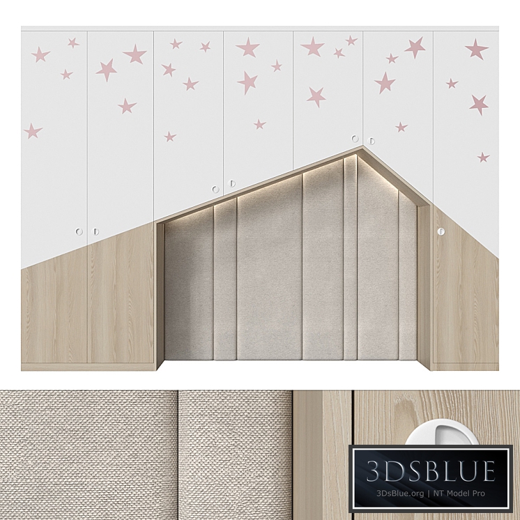 Cabinet with headboard 040.