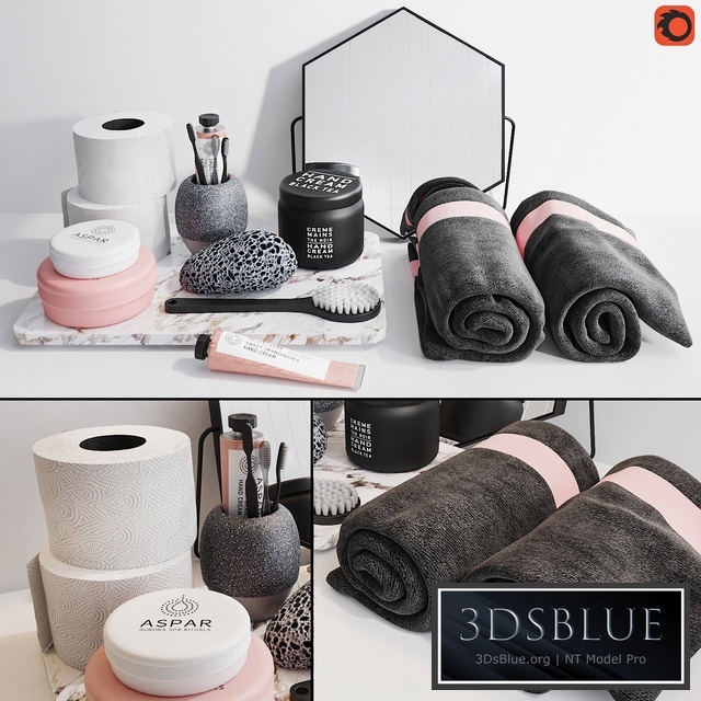 Decorative set for a bath_3