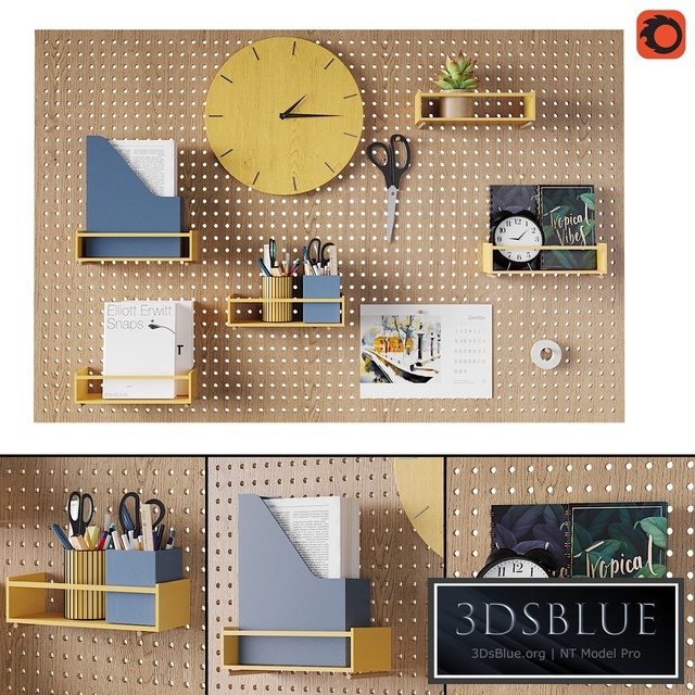 Perforated board organizer