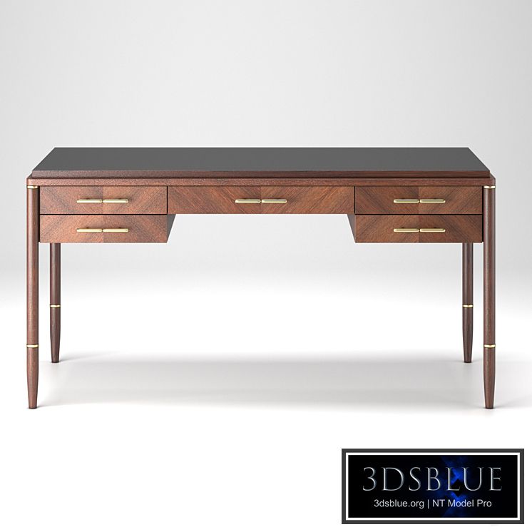 Pattern Desk with 5 drawers