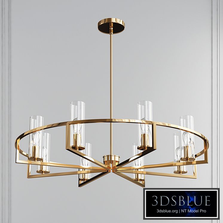 Bolton Warm Brass 8 Light Chandelier by Savoy House