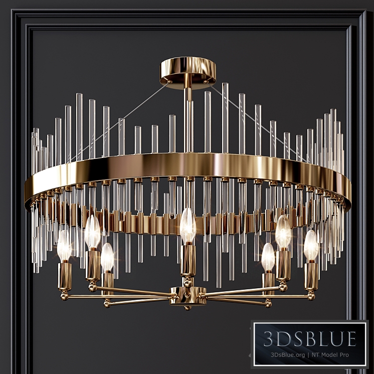 Modern metal glass chandelier