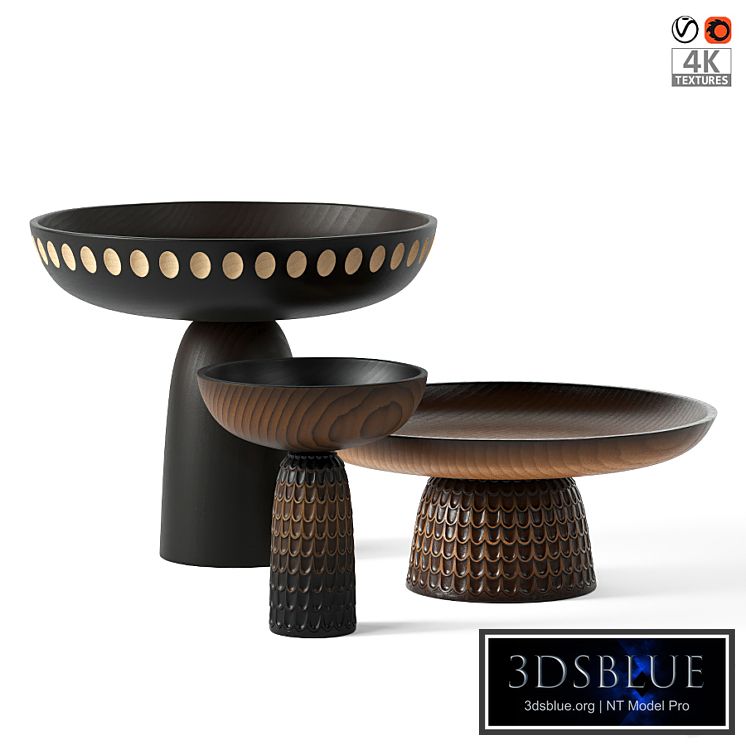 Wooden vases Zanat Nero Bowls