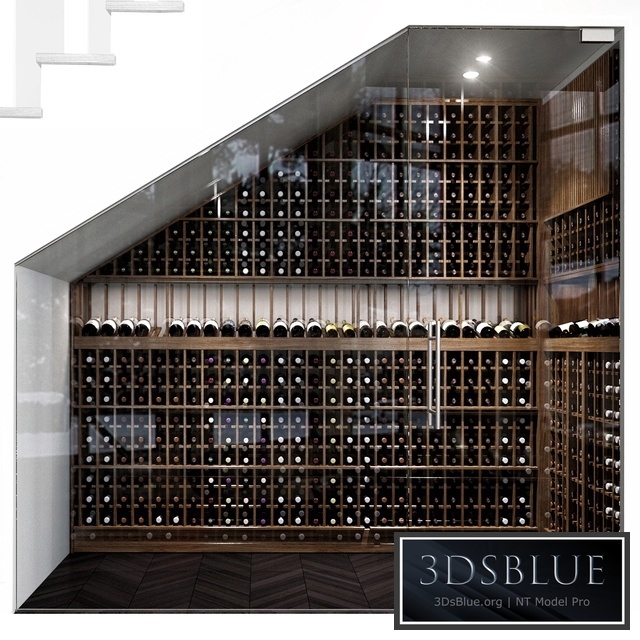 Staircase wine cabinet