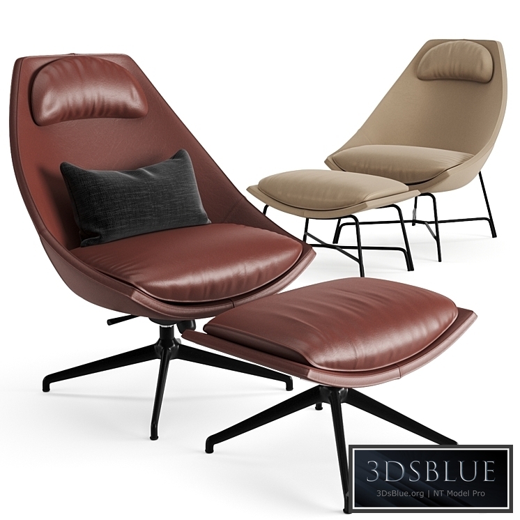 Potocco Cut Swivel Armchair