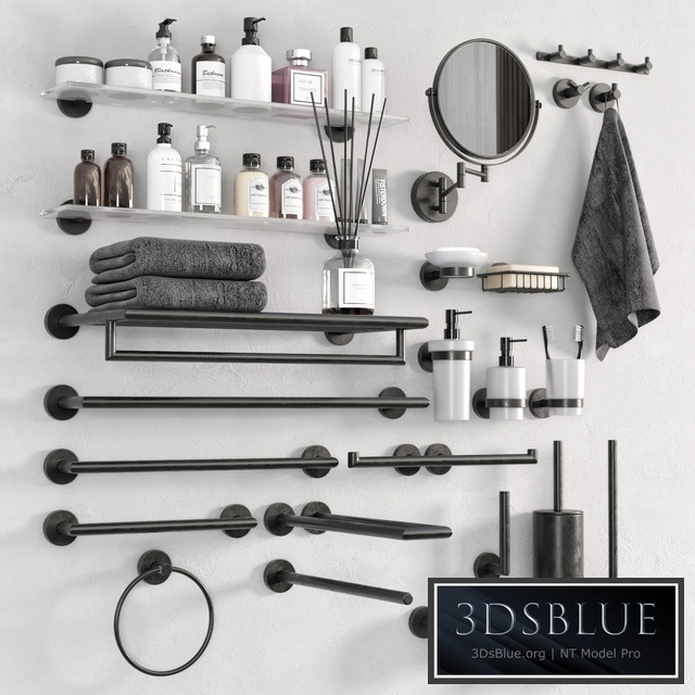 DARK bathroom accessories by BEMETA