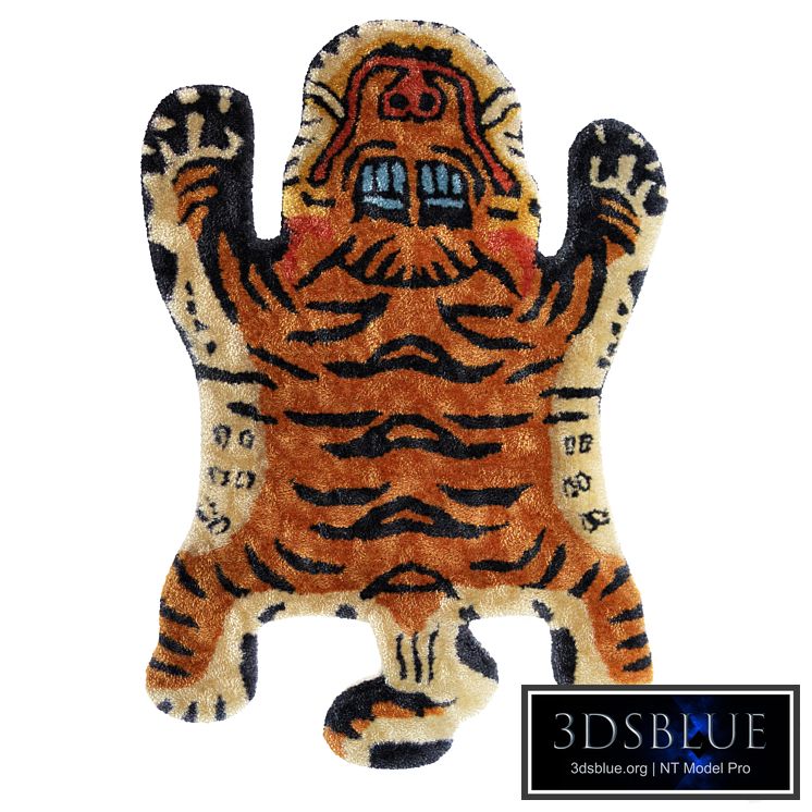 Vintage Tibetan Tiger Rug