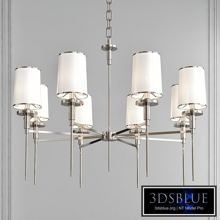 Amherst Polished Nickel 8 Light Chandelier by Hudson Valley