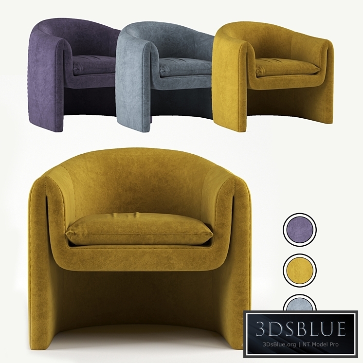 Velvet Sculptural Chair