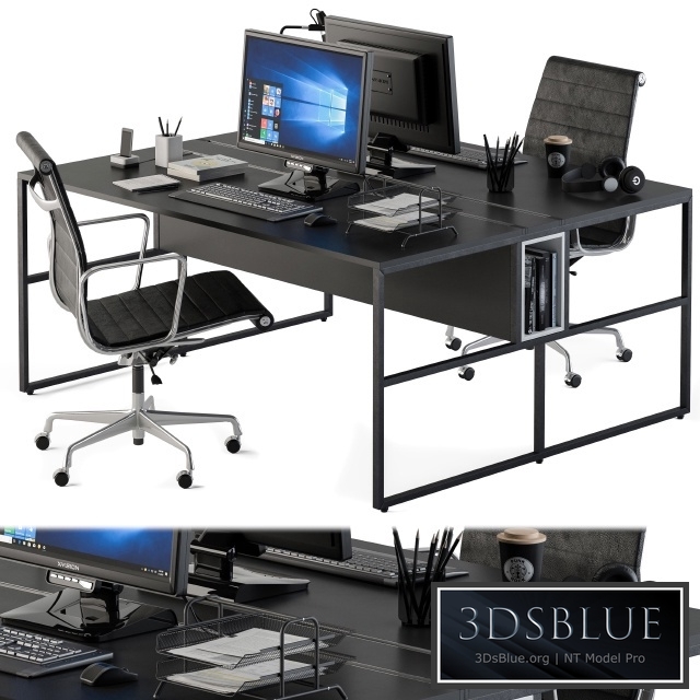 Office Furniture Employee Set Black