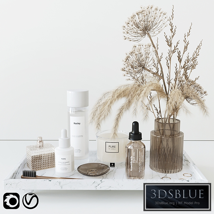 Bathroom set with heracleum