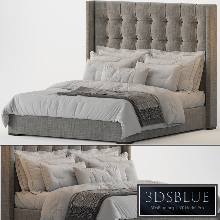 RH Modena Non Tufted Shelter Fabric Platform Bed