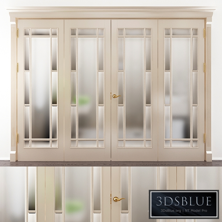 Door with Stained Glass Model 45