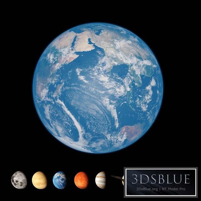 Model of the solar system.