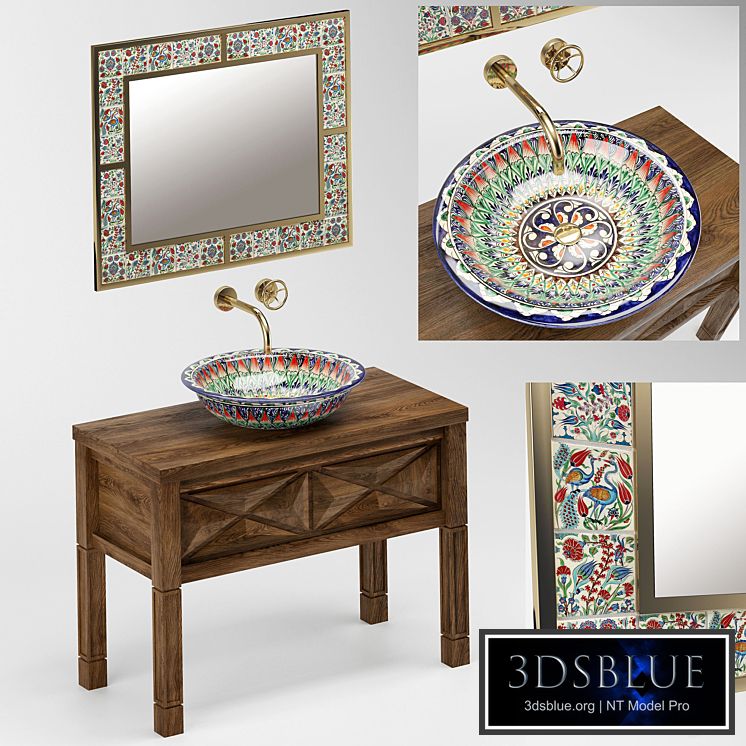 Wooden washbasin cabinet