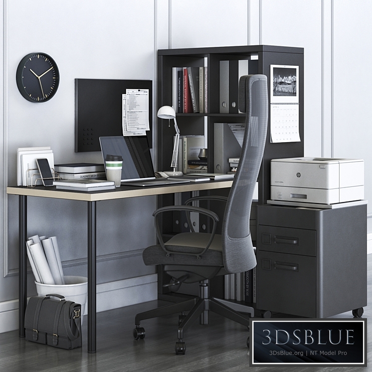 IKEA KALLAX Office Workplace with MARKUS Chair