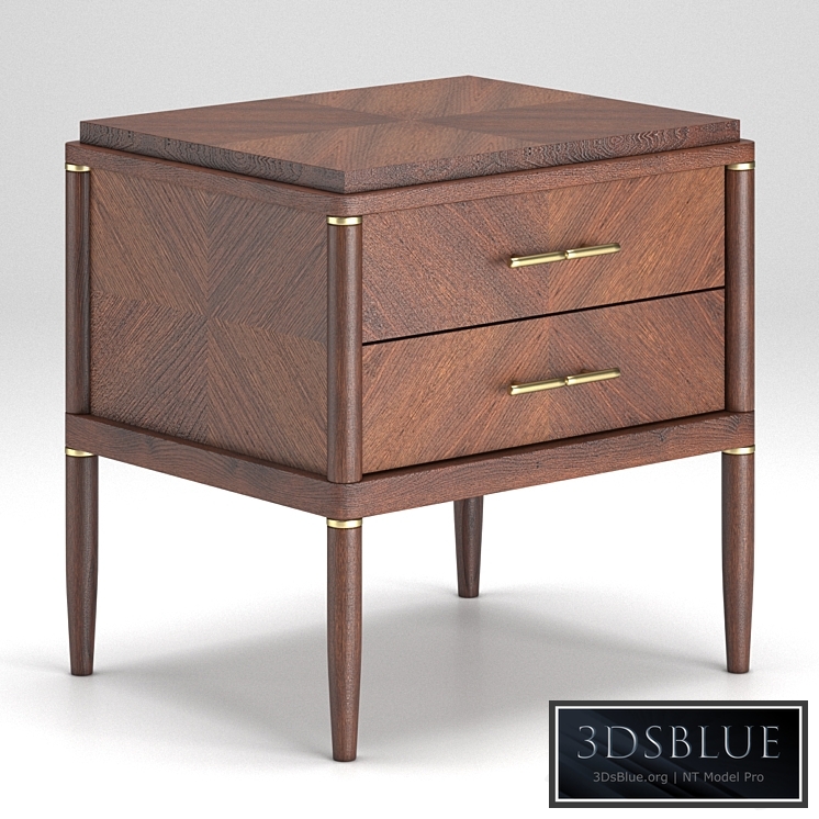 Pattern Bedside table with 2 drawers