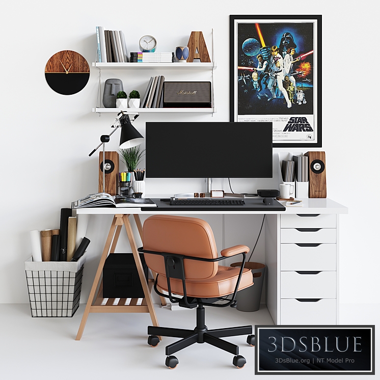 Workplace set with decor. Sk_1