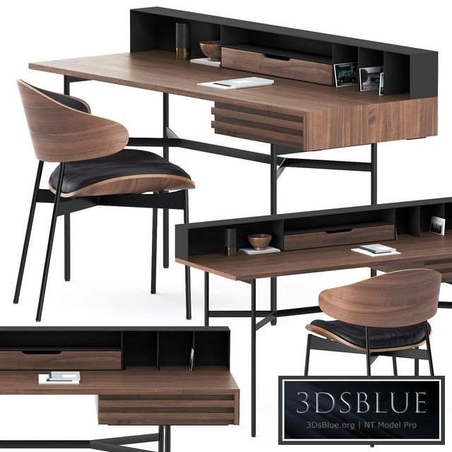 HARRI WRITING DESK and LUZ CHAIR by more