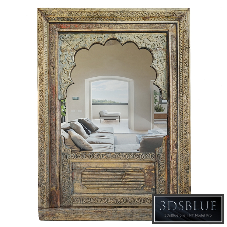 Antique Rajasthan Balcony Mirror