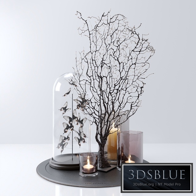 Decorative set with butterflies