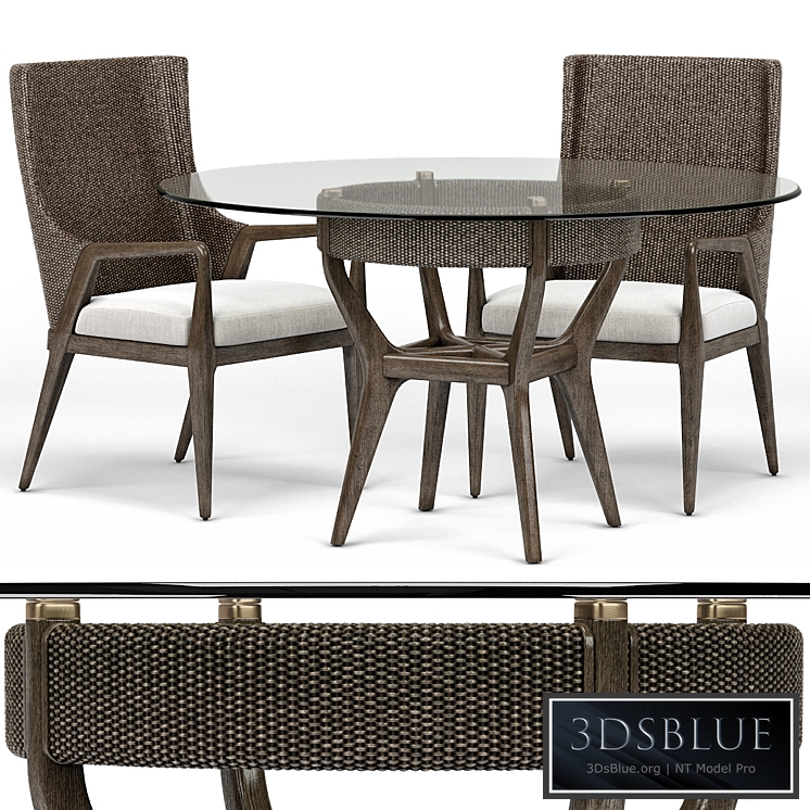 Formosa Arm Chair, Round Dining Table