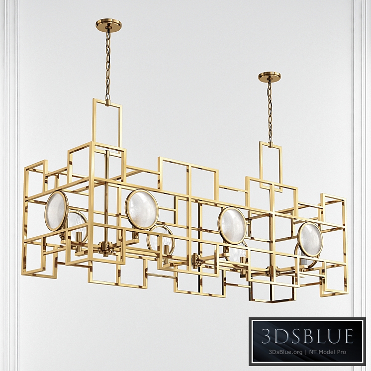 Vance Natural Brass 8 Light Linear Chandelier by Kichler