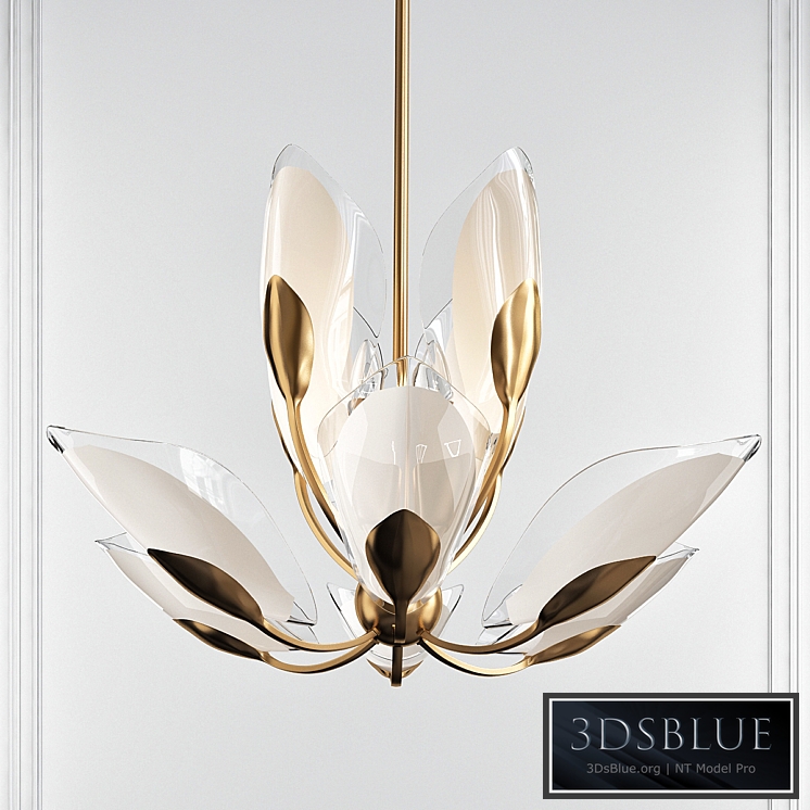 Blossom Gold Leaf 12 Light Chandelier by Hudson Valley