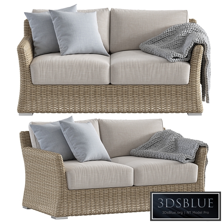 Lavita Outdoor / Savannah Outdoor Wicker Two Seater Sofa