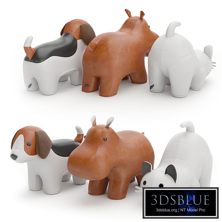 Beagle hippo cat white