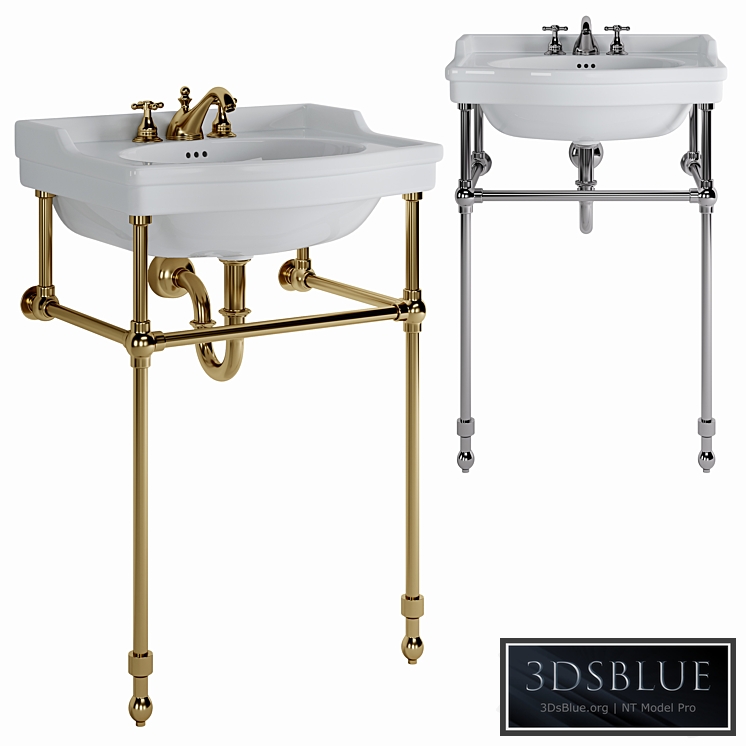 Cierra console sink with brass stand