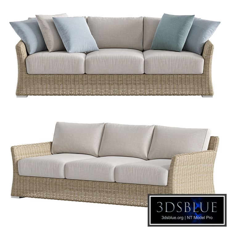 Lavita Outdoor / Savannah Outdoor Wicker Three Seater Sofa