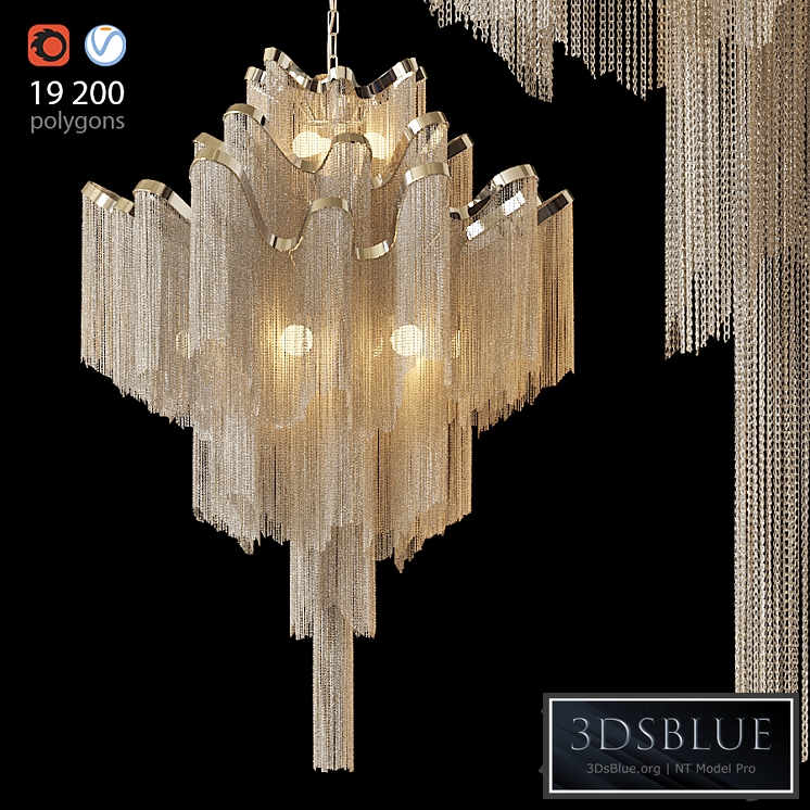 Pendant lamp Ava Chain Atlantis Chandelier